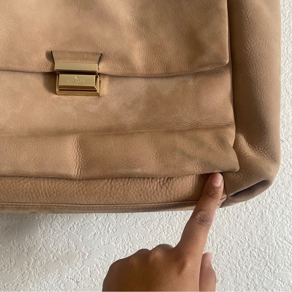 Kate Spade Leather Suede Beige Hand Bag - Picture 5 of 10